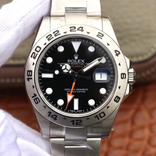 Rolex Explorer II ?C 42MM- 1:1 Superclone(Steel bezel black explorer)