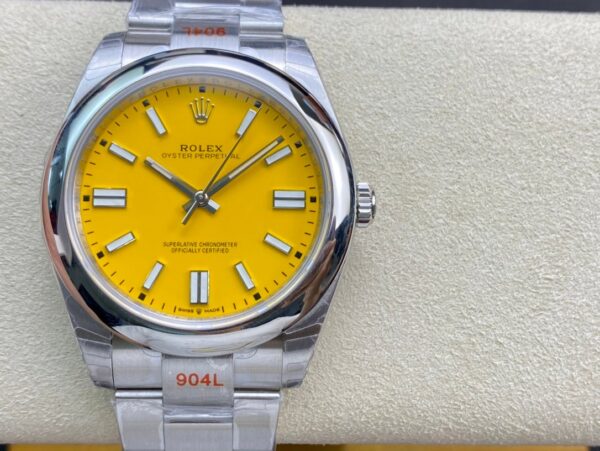Rolex Oyster Perpetual 41 Turquoise (Yellow dial Oyester)